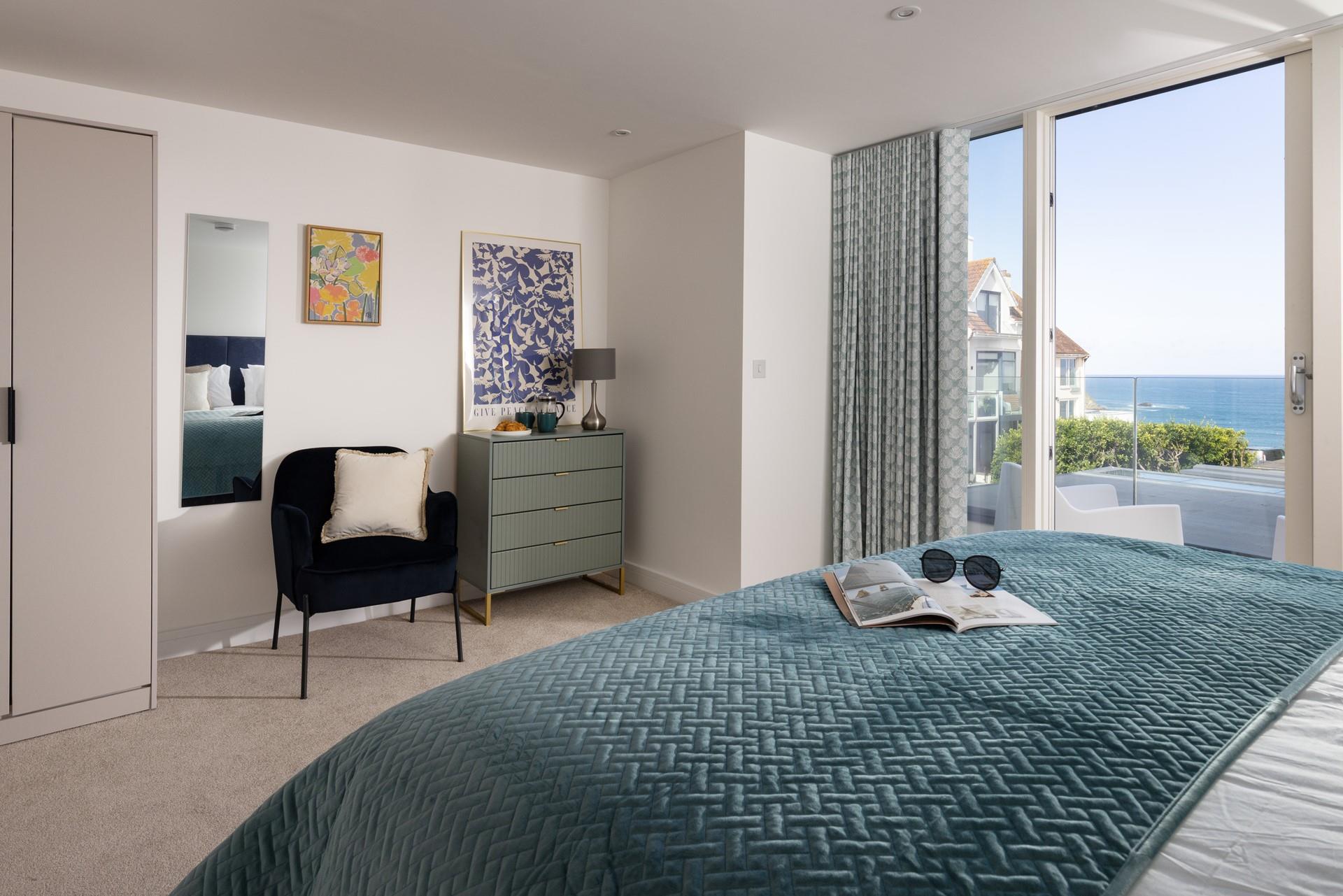 Wake up to waves and check the surf from the comfort of the king size bed.