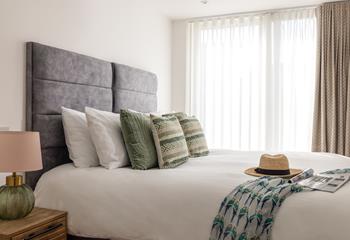 Opulent decor creates a relaxing sanctuary by the sea.