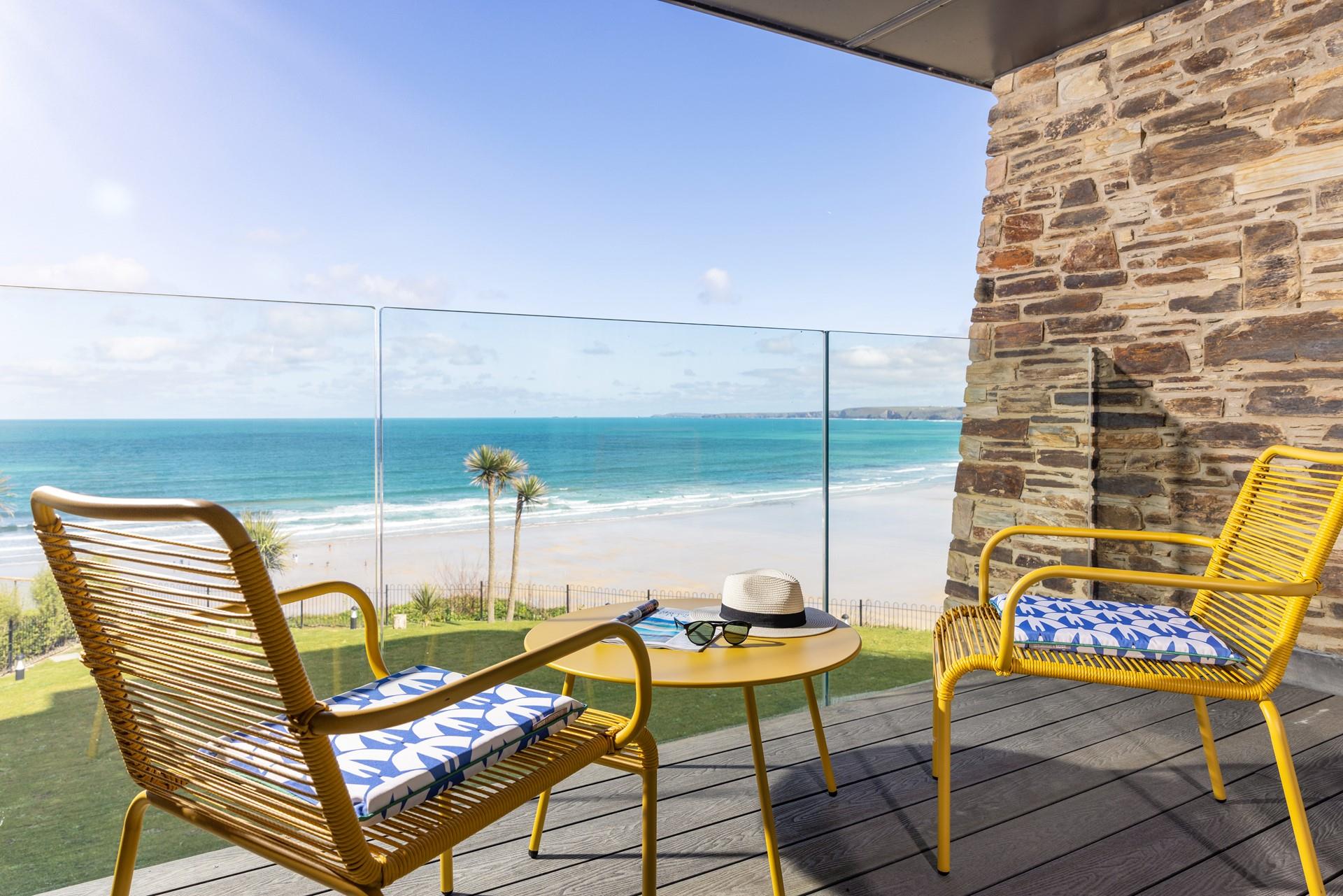 Throw open the doors and start your morning watching the ocean. 
