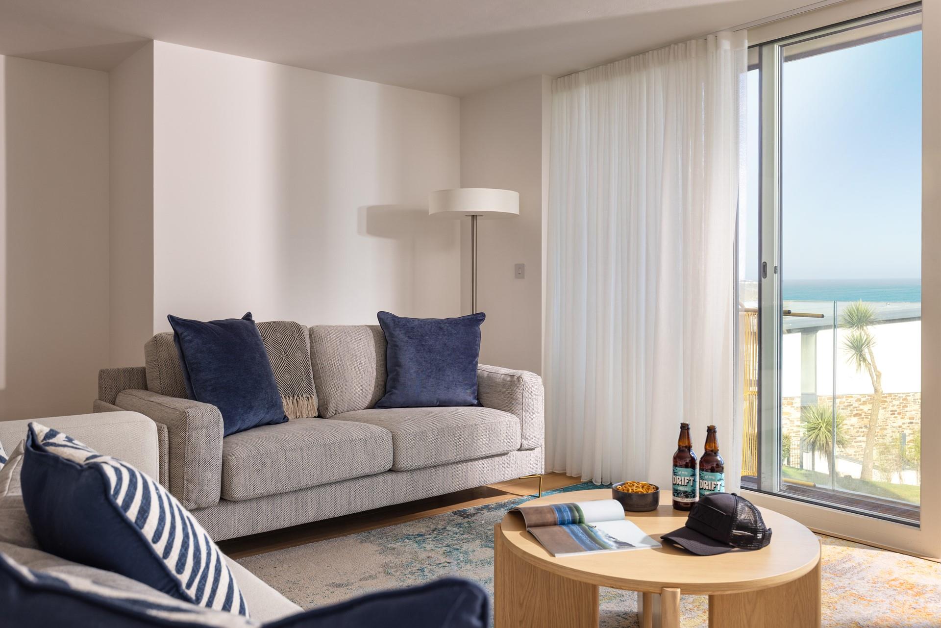 Sink into the sofa and relax after a day in the sun. 