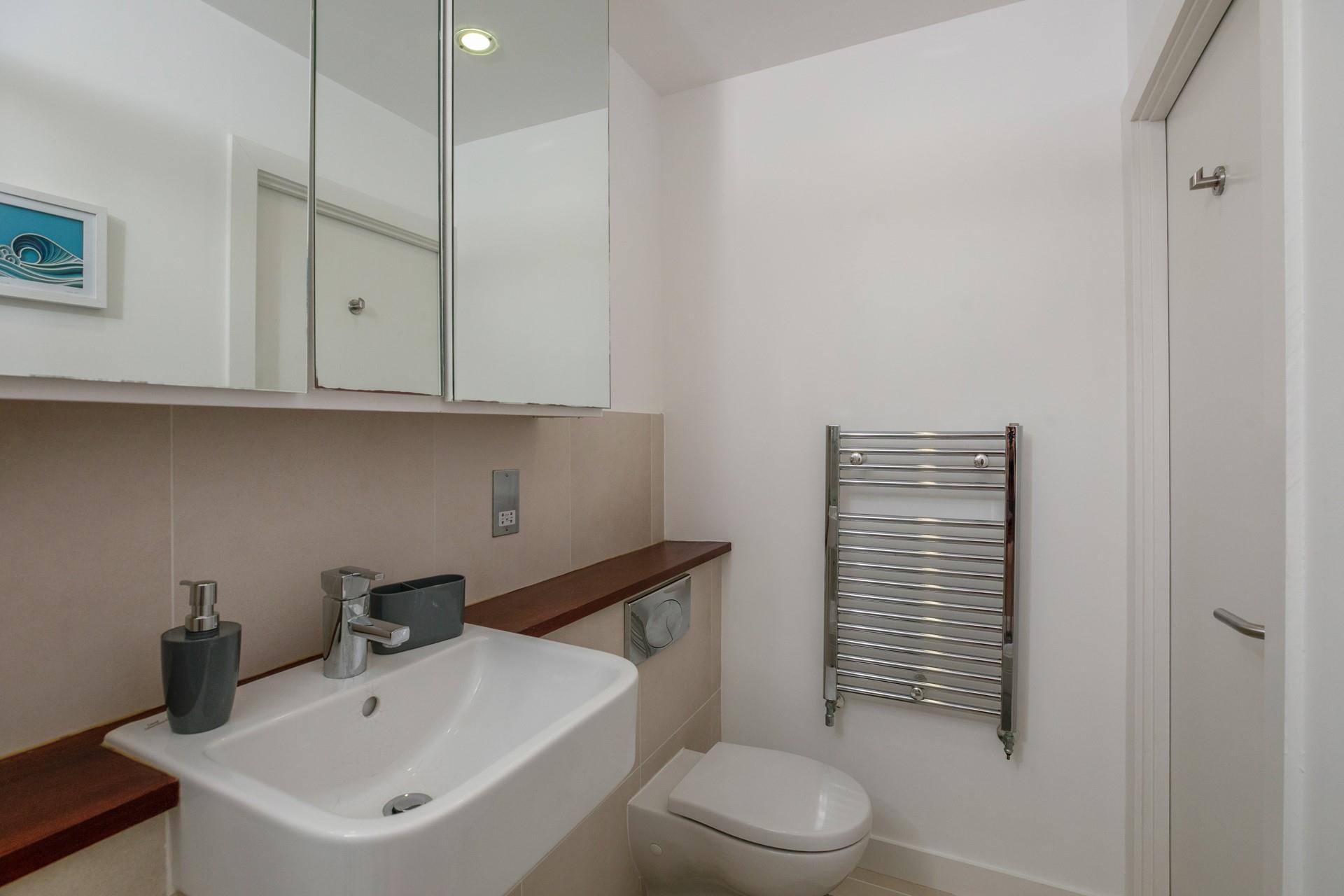 Get ready for the day in the en suite shower room.