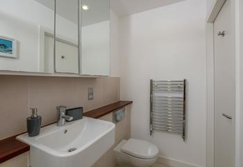 Get ready for the day in the en suite shower room.