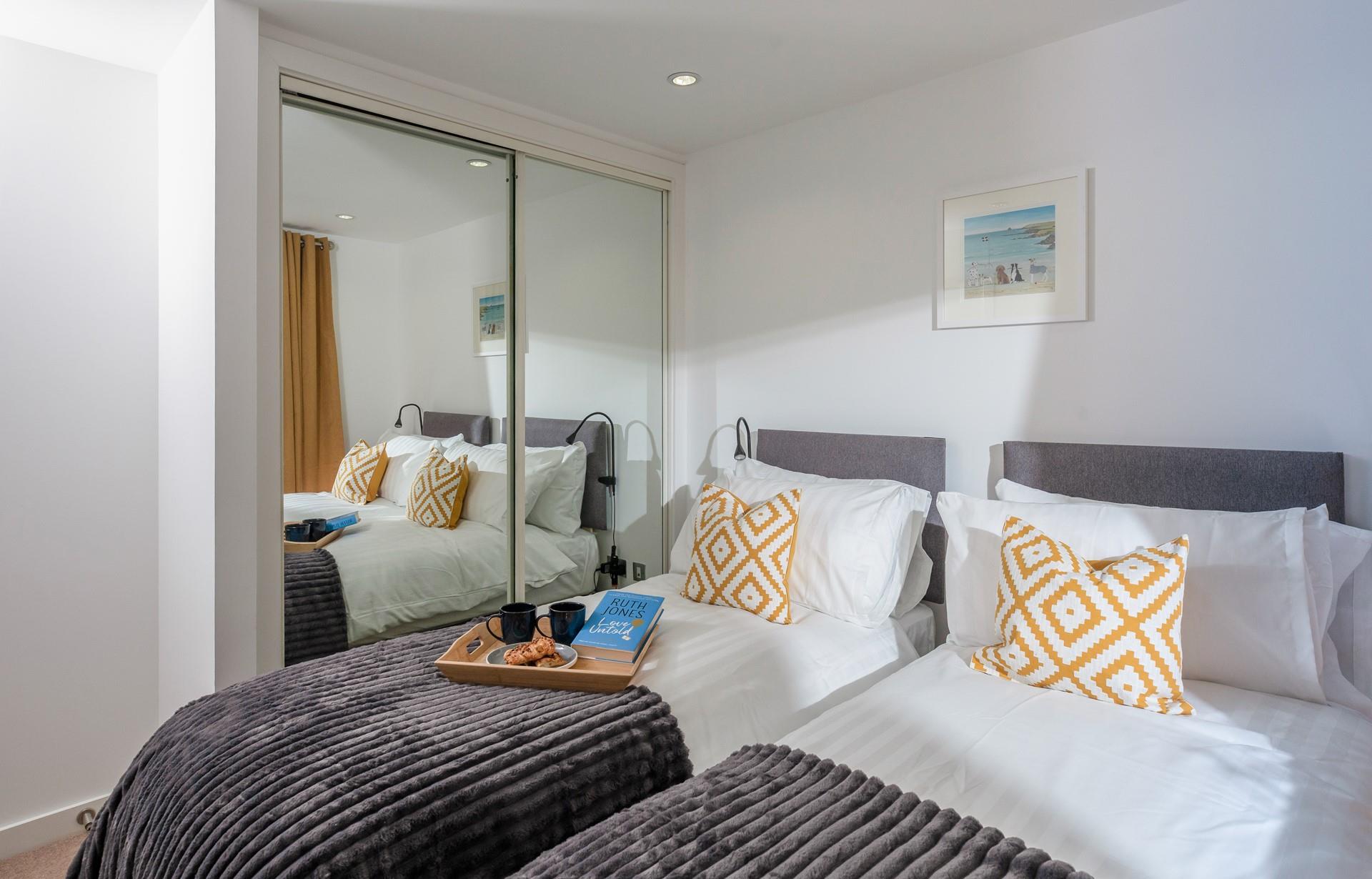 The twin room is ideal for additional adults or little ones.