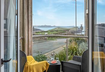 Gaze out over the headland from the balcony.