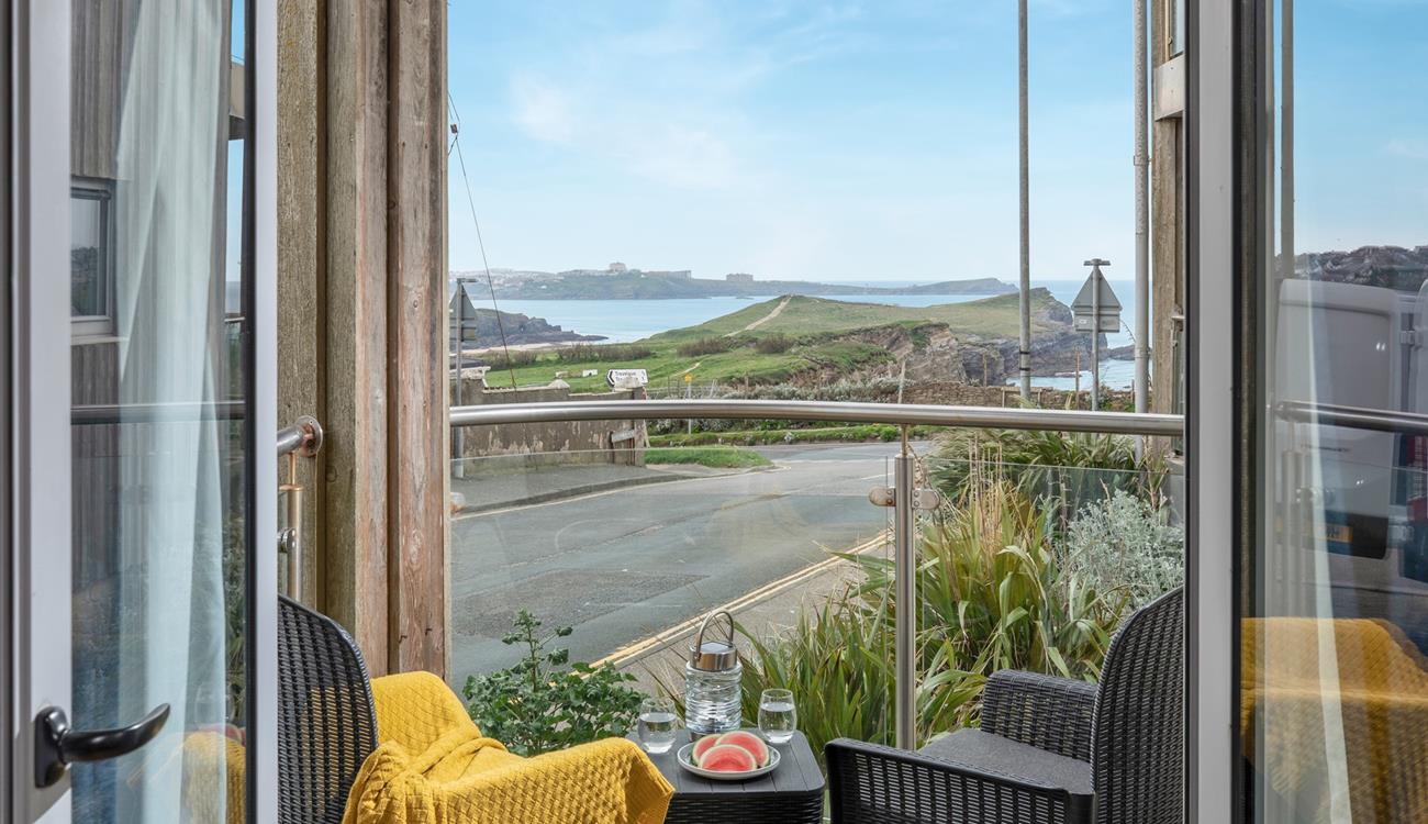 Gaze out over the headland from the balcony.