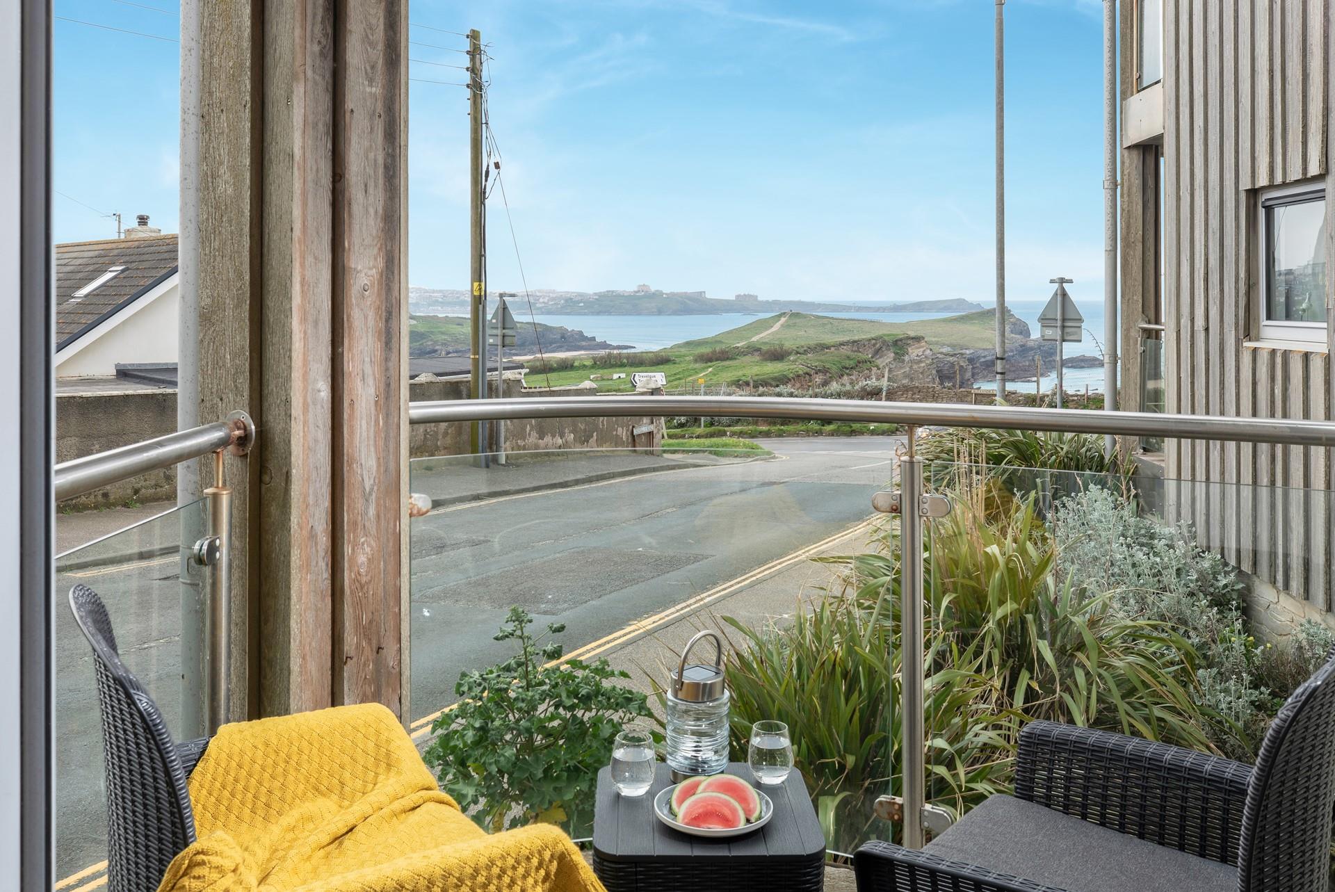 Sip a drink on the balcony whilst gazing out at the views.