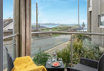 Sip a drink on the balcony whilst gazing out at the views.