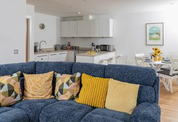 Sink into the plush sofa and relax and unwind.