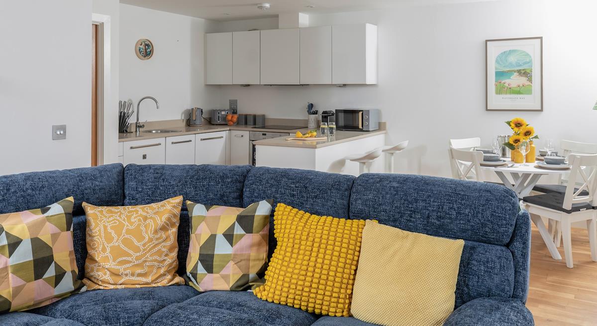 Sink into the plush sofa and relax and unwind.