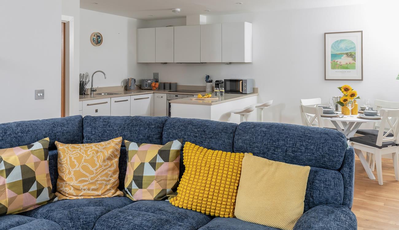 Sink into the plush sofa and relax and unwind.