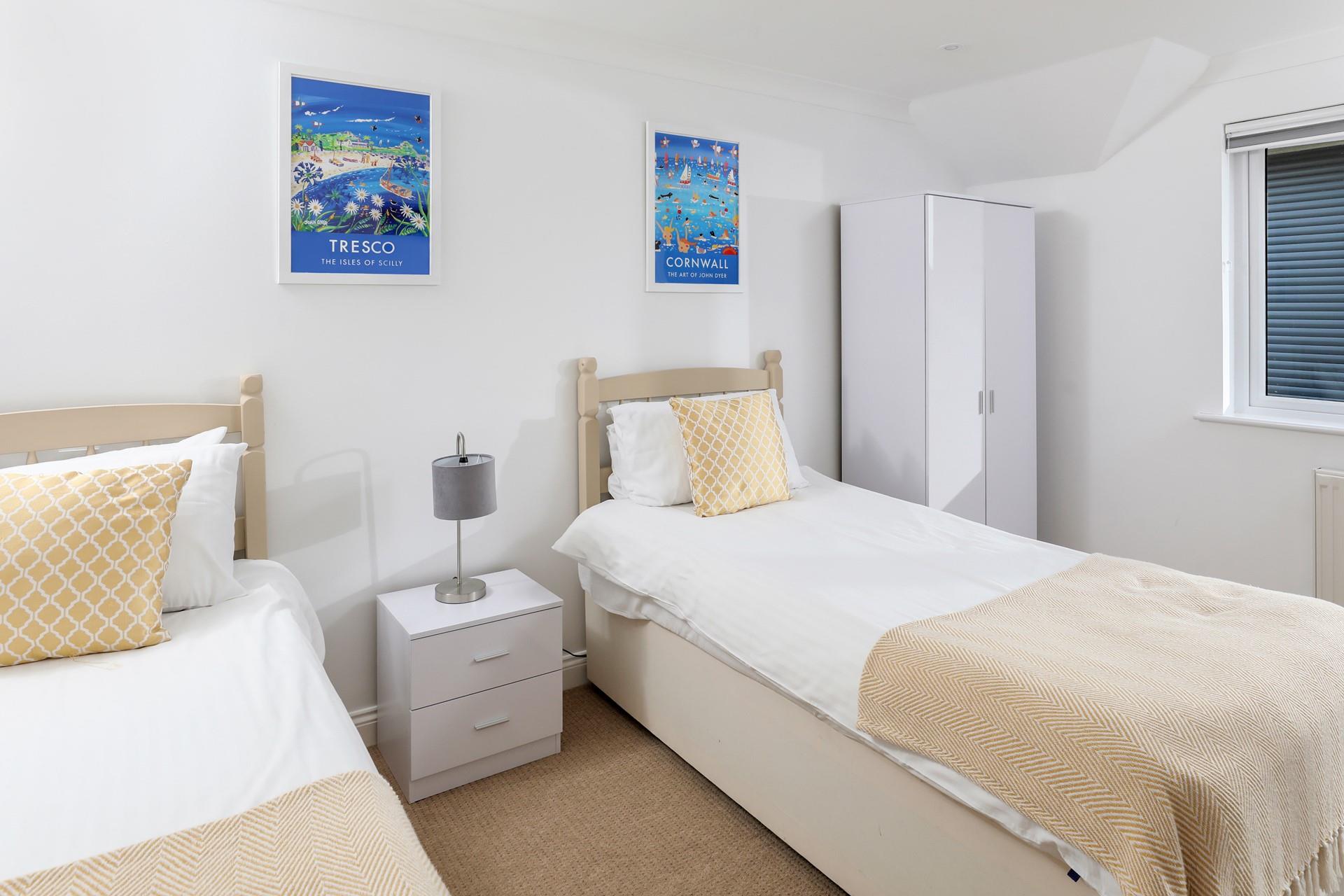 The twin beds are ideal for children or additional adults.