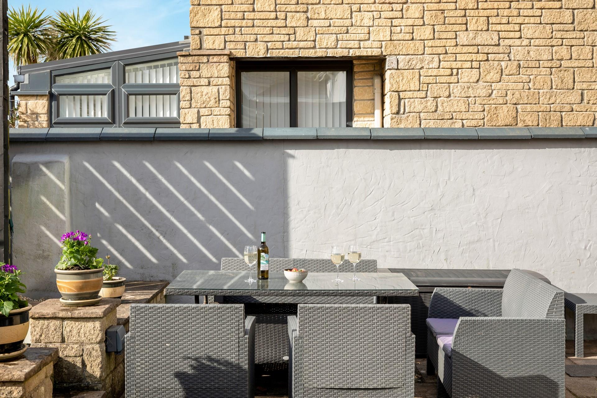 Sip a cold crisp glass of wine as the sun sets on another day.