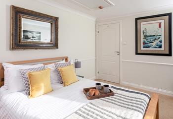 The bedrooms are tastefully decorated.