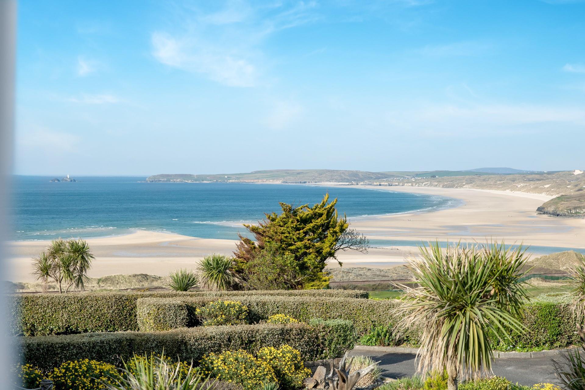 Take in the gorgeous sea views across to Godrevy.
