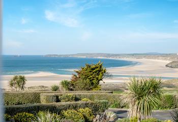 Take in the gorgeous sea views across to Godrevy.