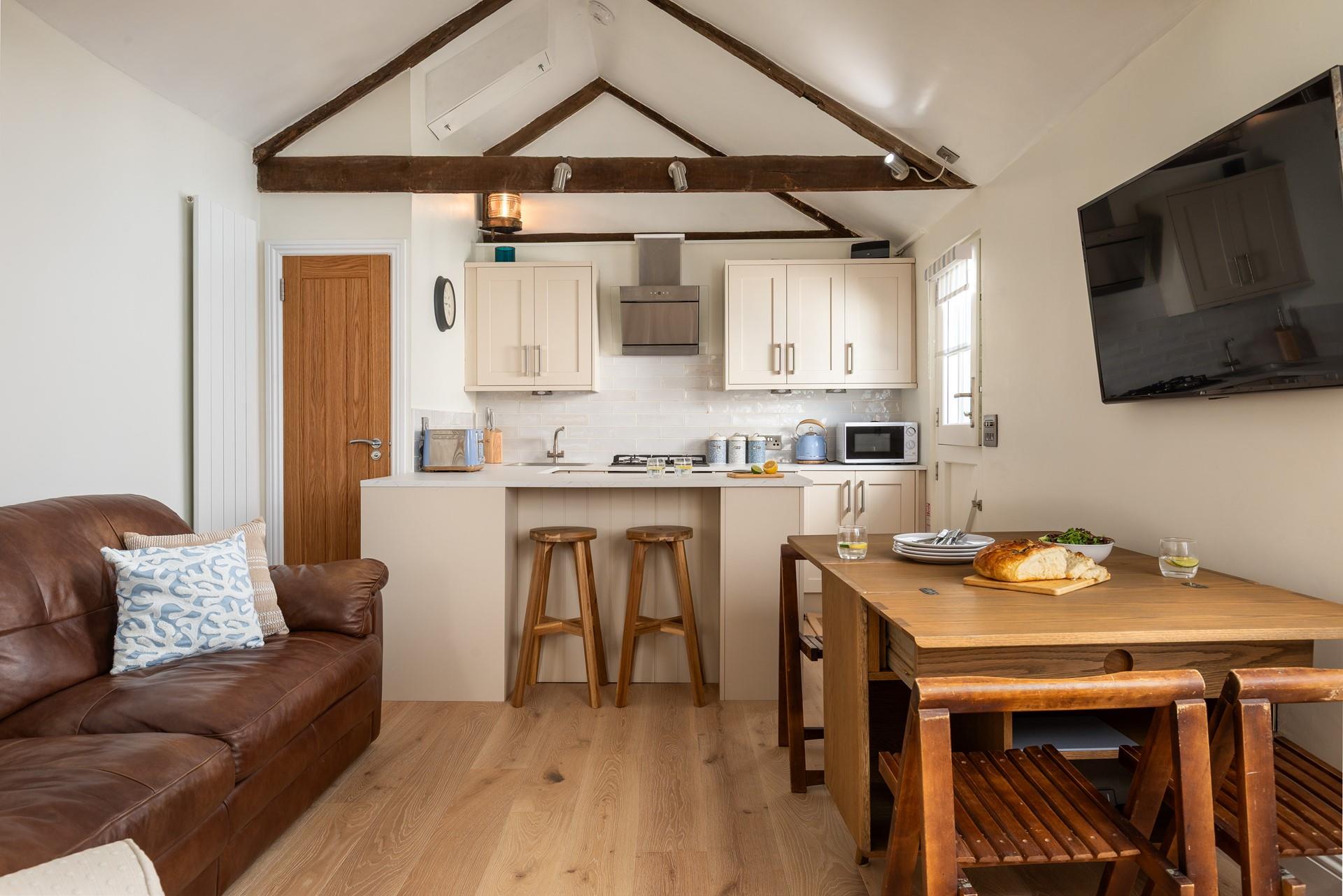 We love the traditional wooden beams!