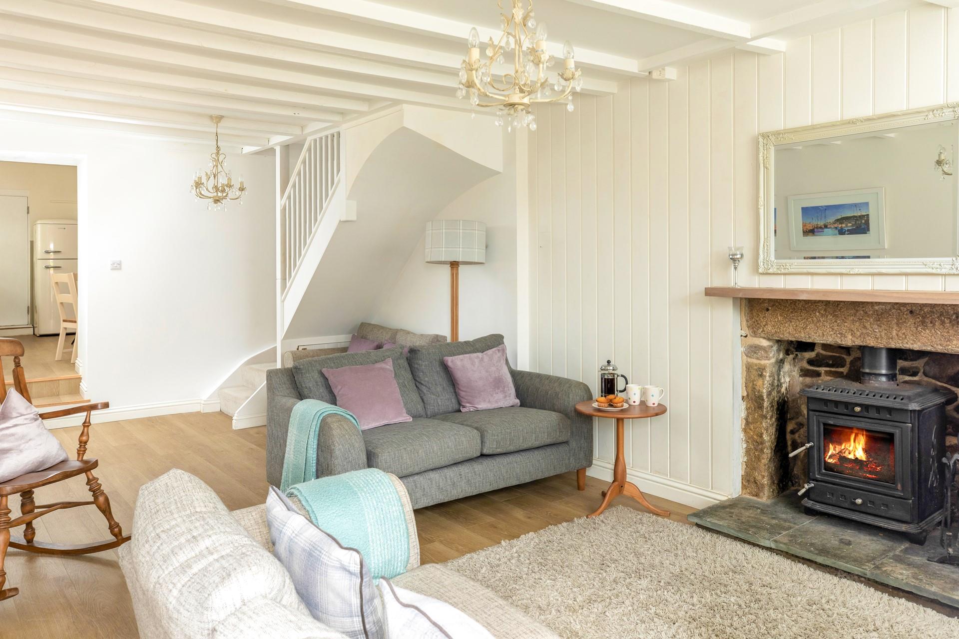 Return to light the fire after blustery coastal walks.