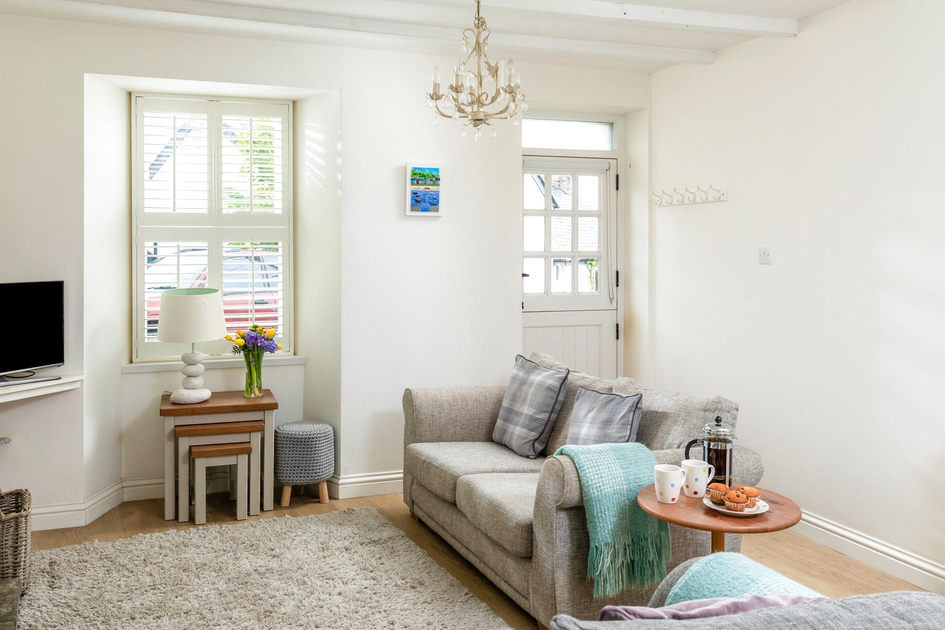 Fresh coffee to start the day is a must in the cosy sitting room!