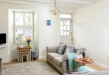 Fresh coffee to start the day is a must in the cosy sitting room!