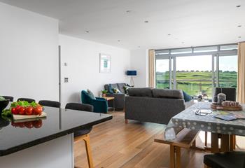 Open the patio doors and let the summer breeze drift through the apartment.