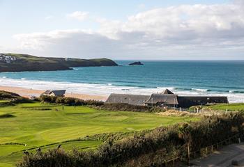 Spend hours watching the surfers or wander down and explore the stunning coast path.