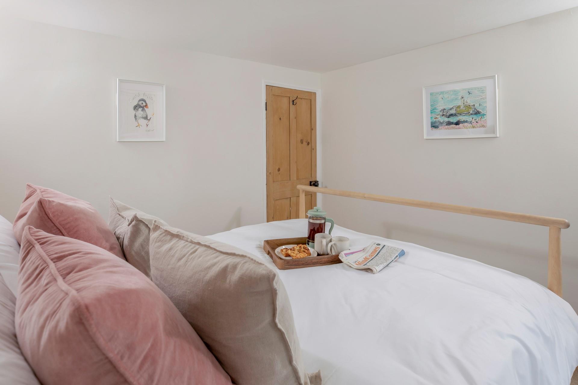 Sip a coffee in bed to start the day.