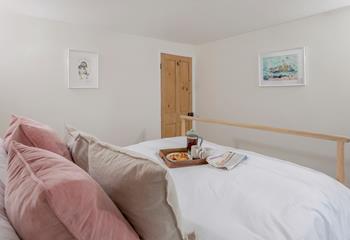 Sip a coffee in bed to start the day.