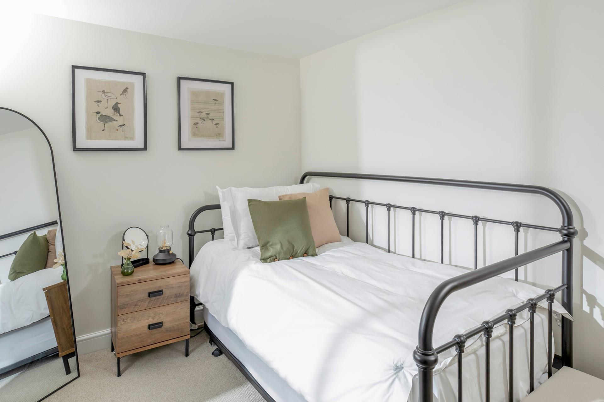 The day bed with trundle is ideal for additional guests.