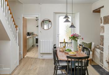Stylish decor blends with classic cottage features.