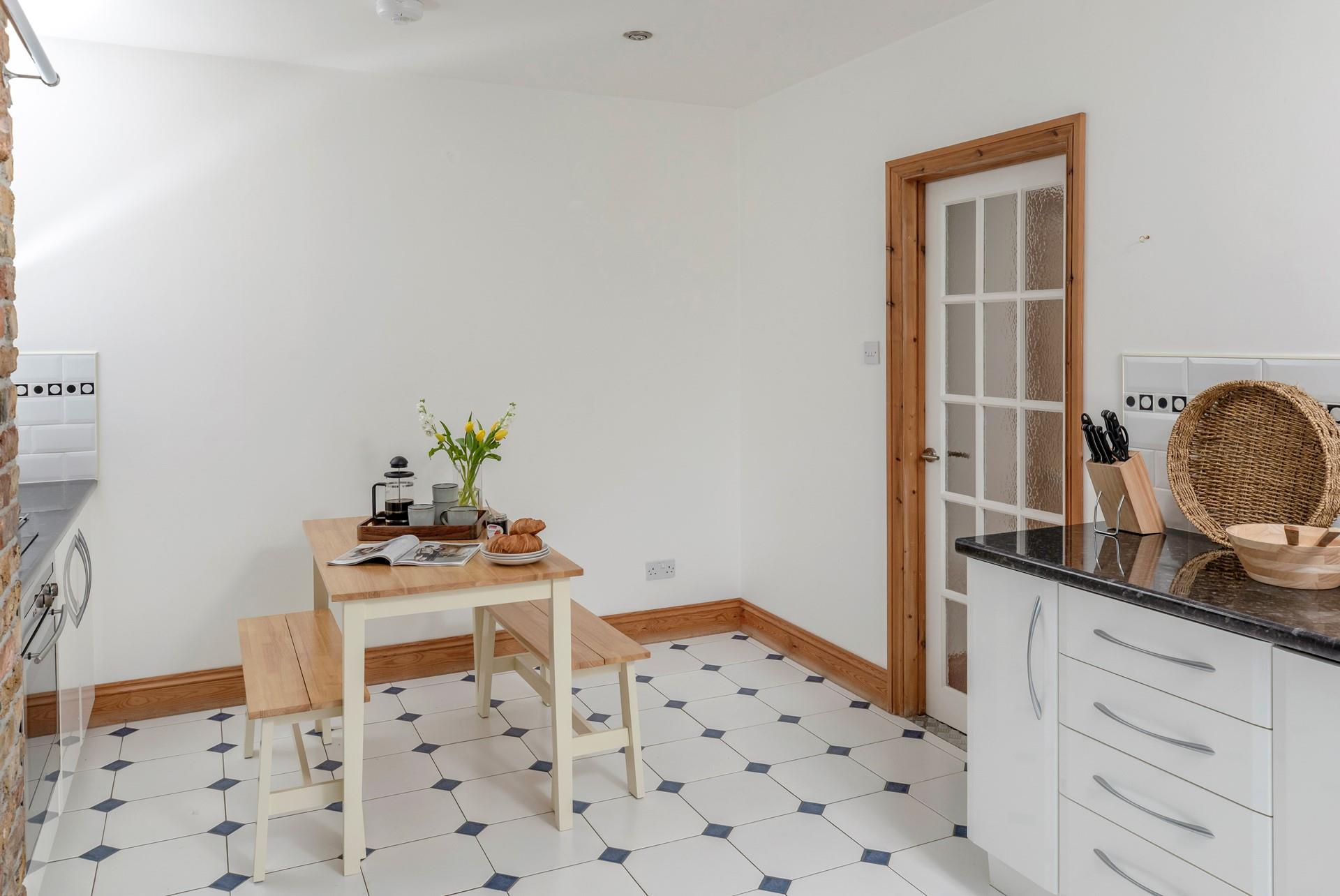 The kitchen is fully equipped for cooking tasty meals.