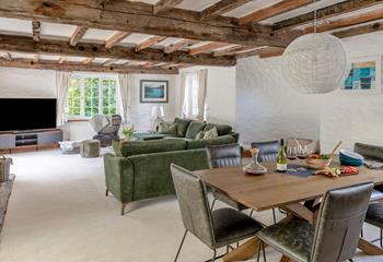 The large open plan living space is ideal for entertaining.