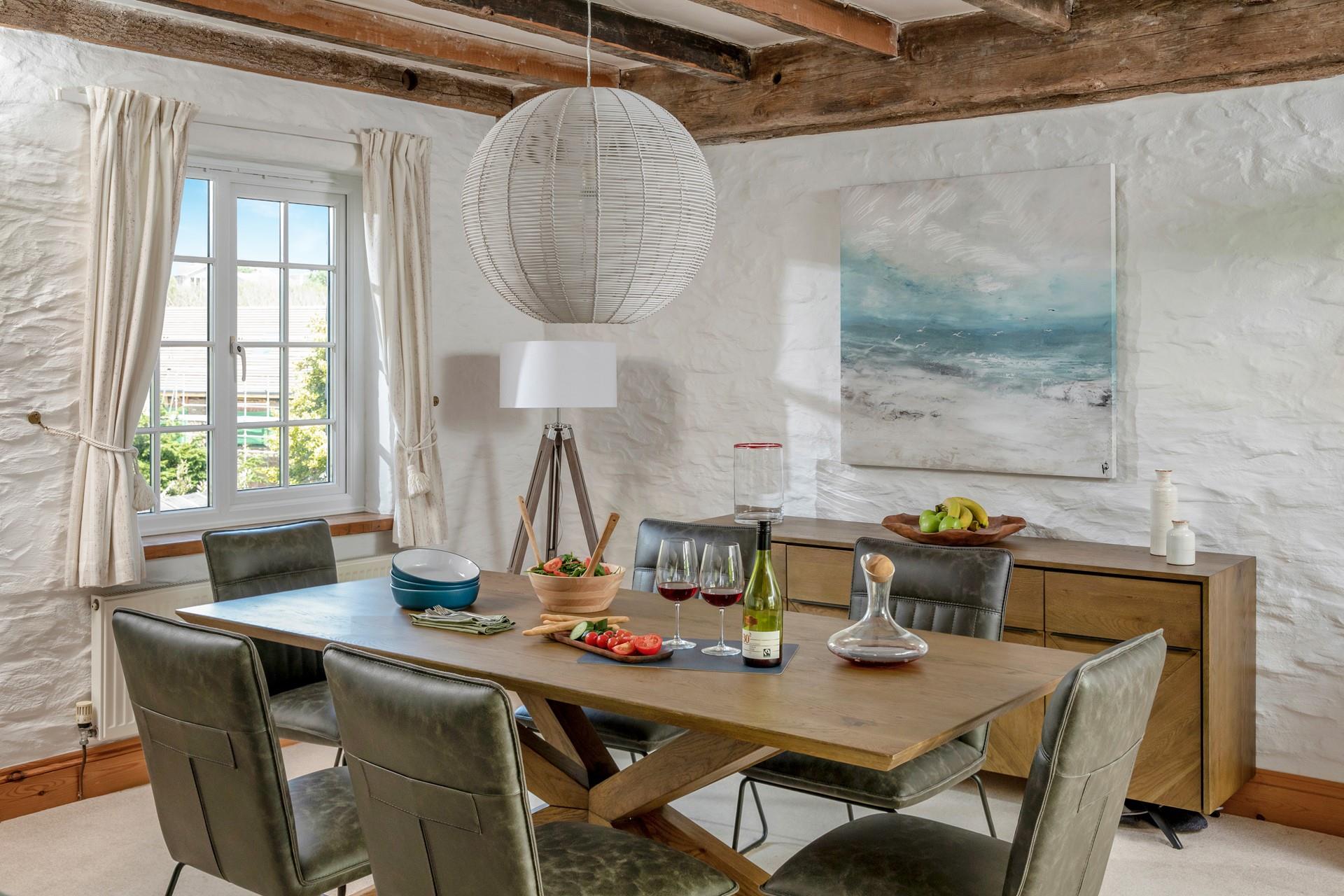 Gather around the dining table and tuck into a feast.