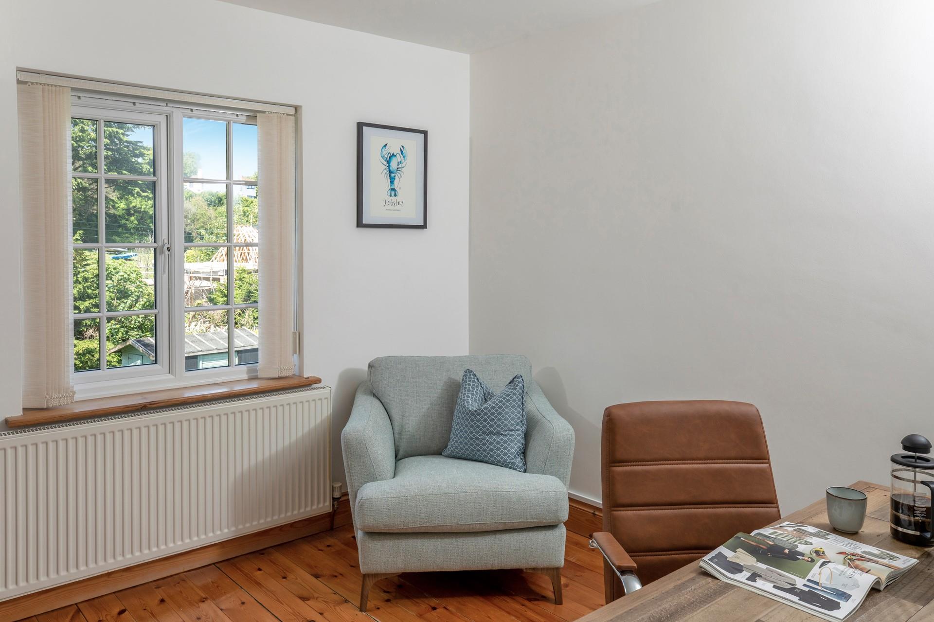 Work from the handy study area if you wish!