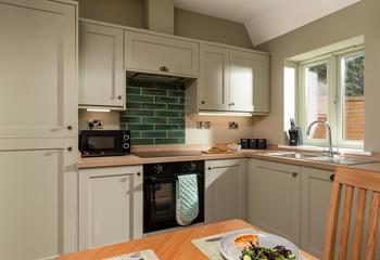 There's plenty of space for two to cook, dine and relax!