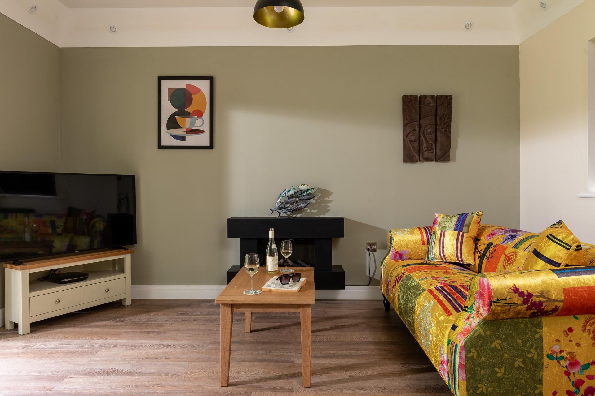 A short stroll from the woods, you can explore all day, then put your feet up with a glass in hand!