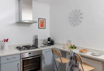 Cook up a storm in the well-equipped kitchen.