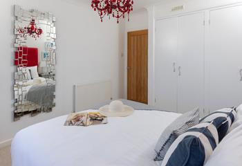 The bedrooms are simply decorated with lovely sea views.