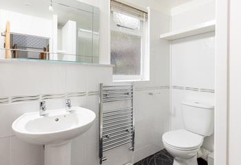 Warm your towels on the heated rail.