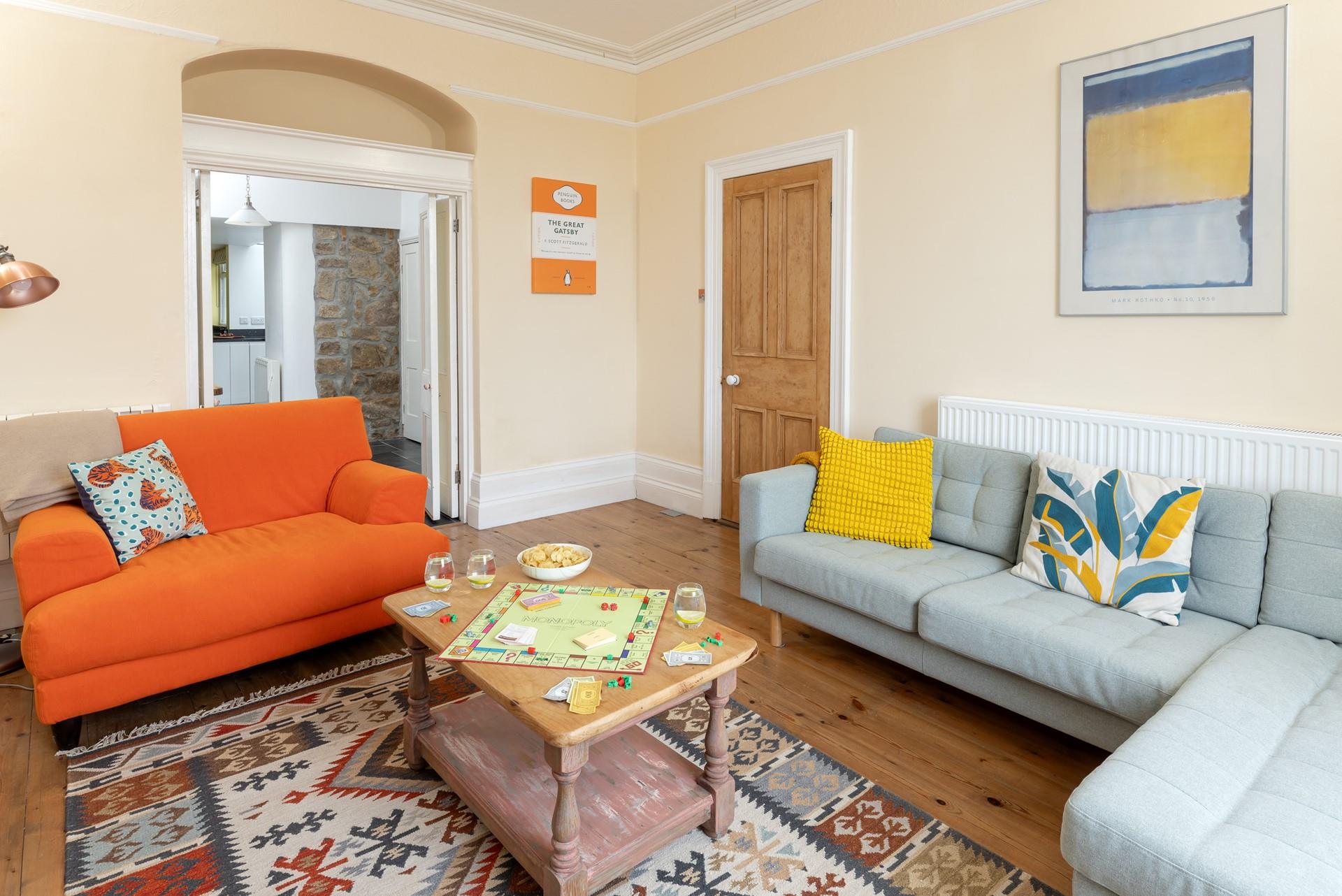 Light and bright with modern artwork, it's a welcoming retreat.