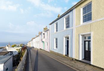 Coast House is located above St Ives with a parking space just over the road!