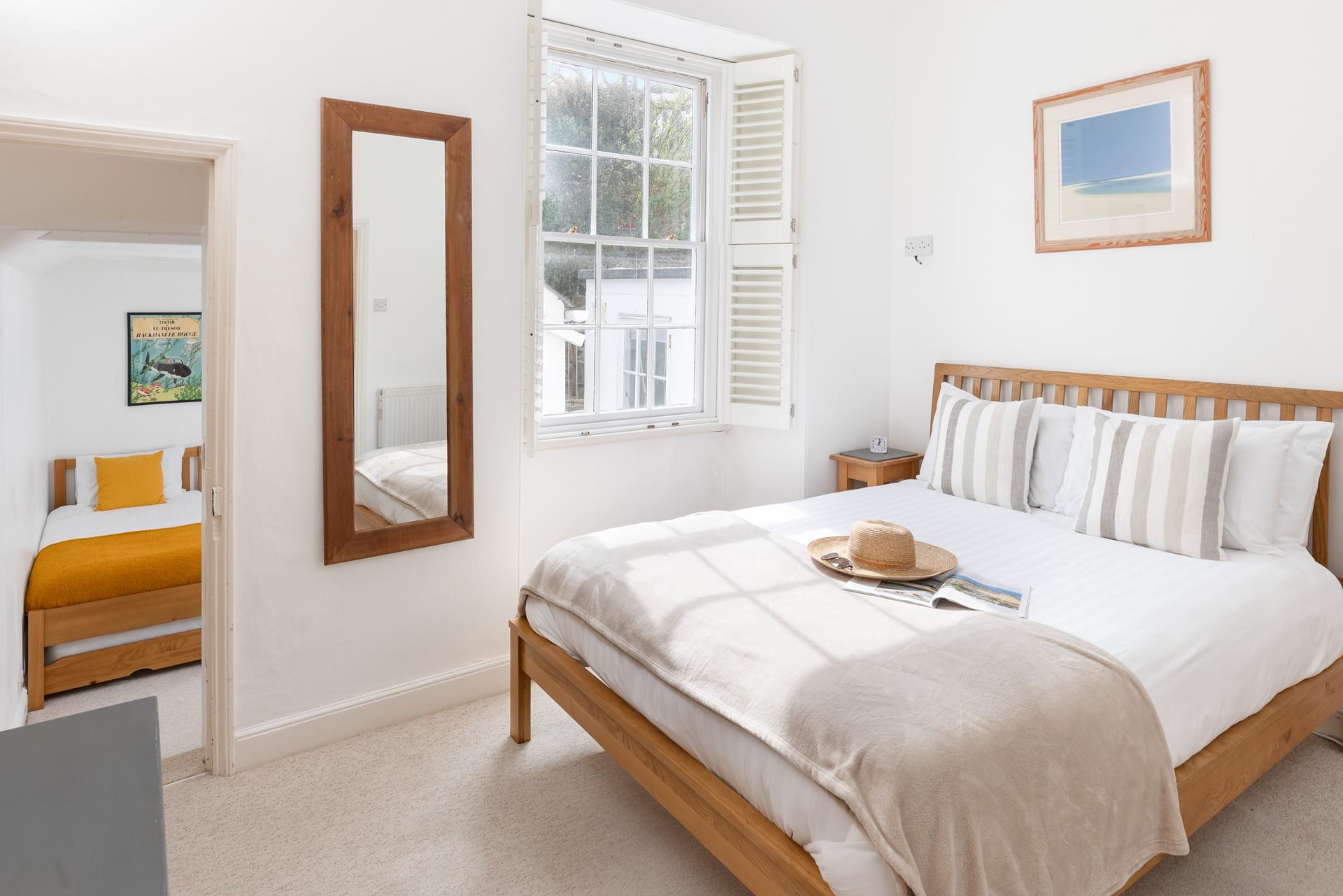 Bedroom 2 has an adjoining single bedroom, perfect for families!