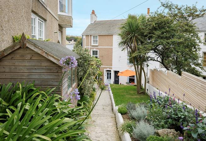 Your furry friend will enjoy the garden!