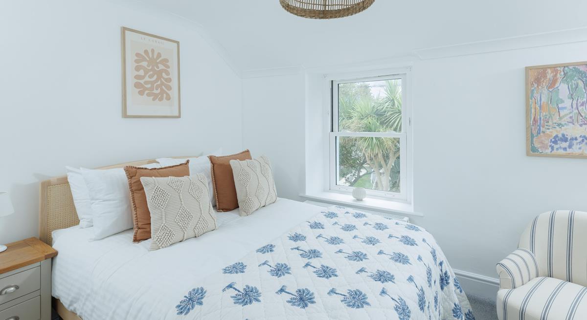 Sleep soundly in the comfortable bed.