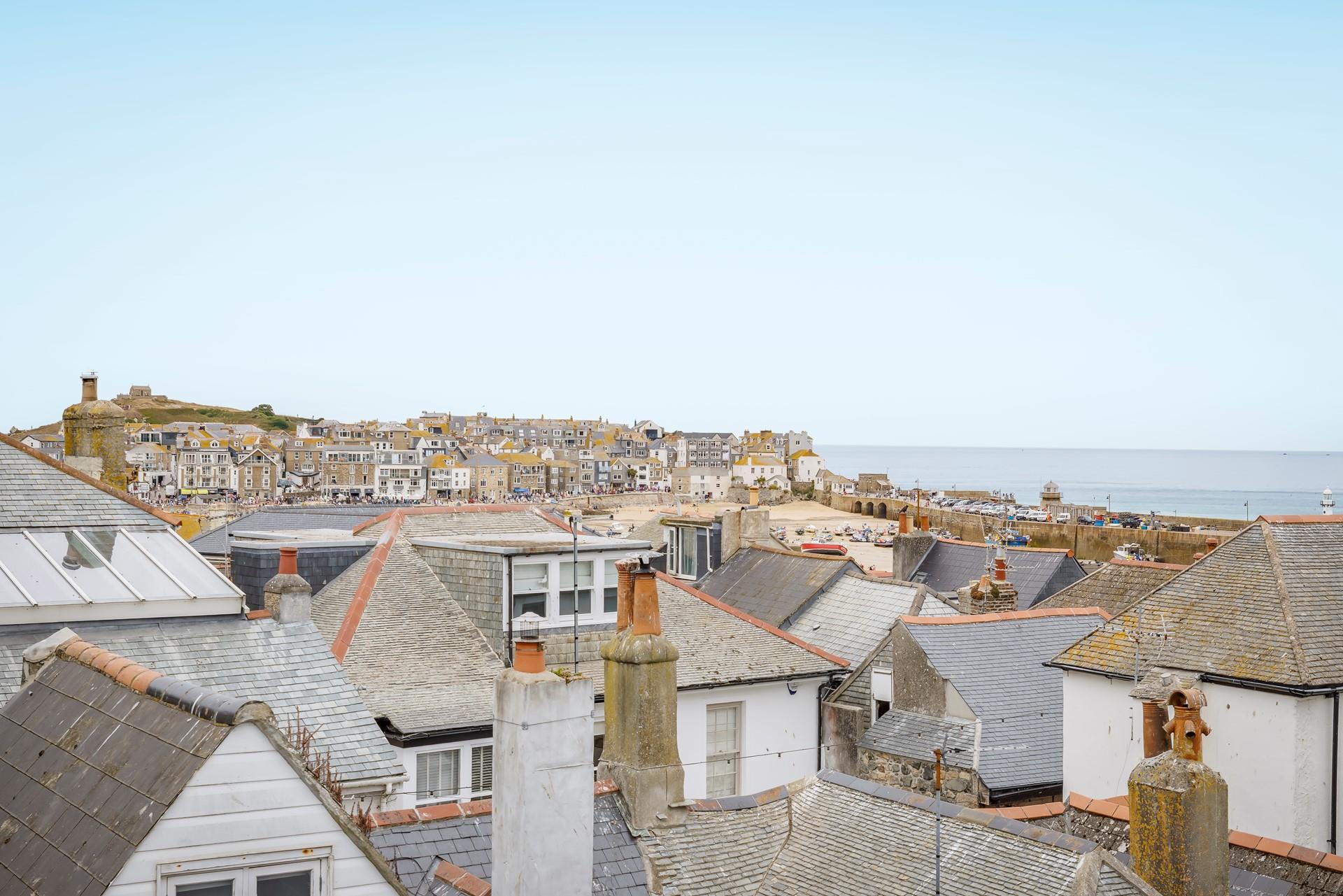 Enjoy views right across to the harbour.