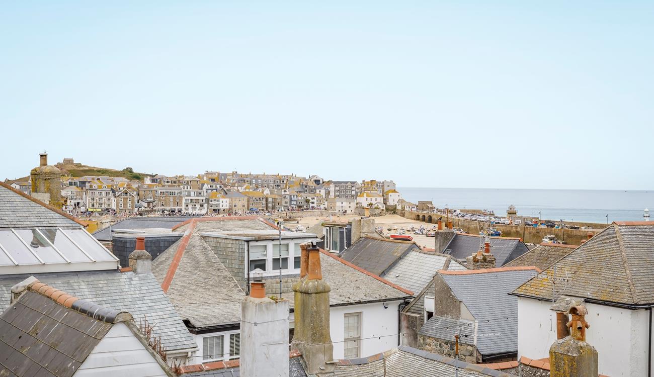 Enjoy views right across to the harbour.