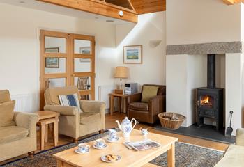 Spend a cosy evening together in front of the roaring fire.