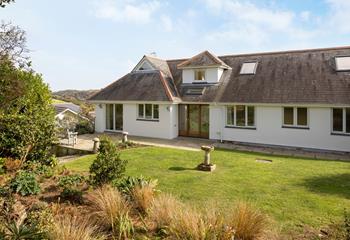 Soak up the sun on the lawn.