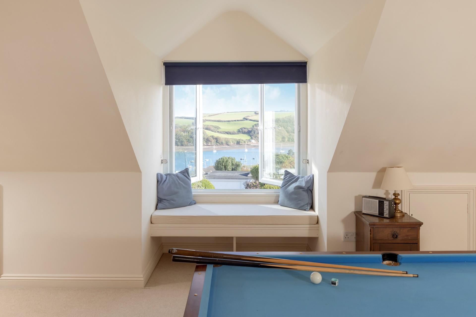 The window seat offers far-reaching views.