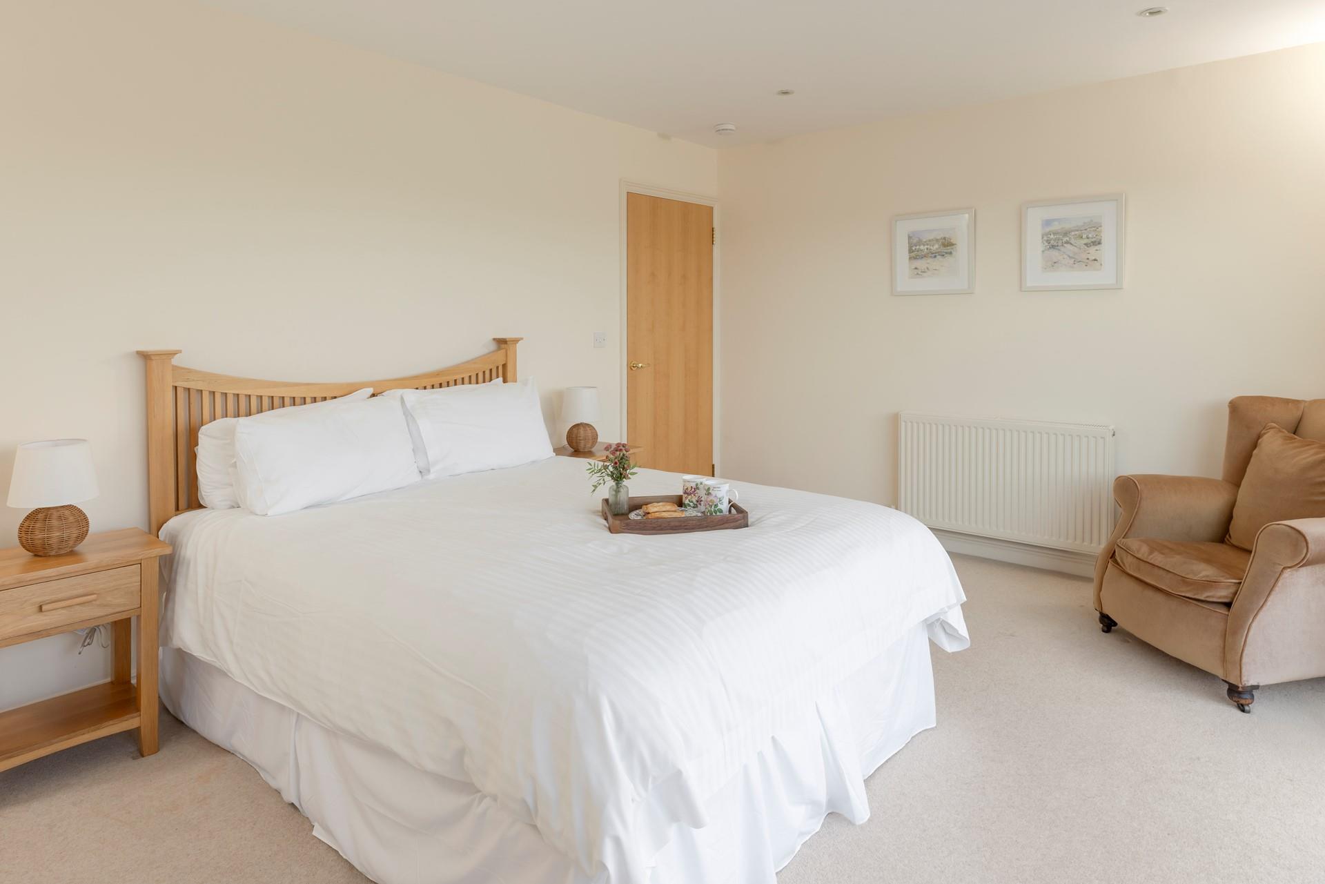 The spacious bedrooms provide a comfortable place to rest each night.