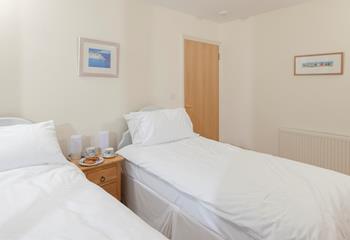 The twin beds are ideal for young adults or the little ones.